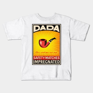 Dada Retro Matchbox Label The Pipe Kids T-Shirt